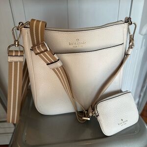 Kate Spade Ivory and Tan Crossbody Bag Set